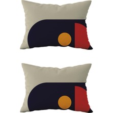 Evdek Çift Taraflı Dikdörtgen Kırlent Kılıf 2'li DS80