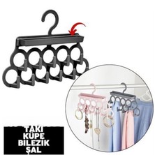 Fıtzgerald (2'li)Takı Kıravat Şal Eşarp Askısı 11 Kancalı Takı Hazneli Çok Fonksiyonlu Askı Aparatı