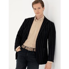 Cacharel Erkek Lacivert Slim Fit Yün Karışımlı Klasik Ceket 50272728-VR033