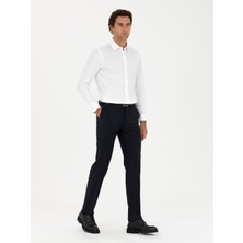 Cacharel Erkek Lacivert Slim Fit Yün Karışımlı Kumaş Pantolon 50277428-VR033