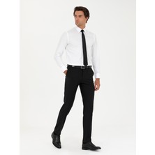 Cacharel Erkek Siyah Slim Fit Yün Karışımlı Kumaş Pantolon 50277428-VR046