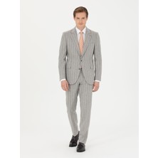 Cacharel Erkek Açık Gri Slim Fit Yün Kaşmir Karışımlı Takım Elbise 50272578-VR001