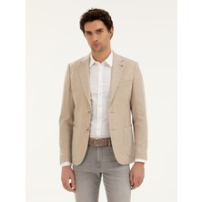 Cacharel Erkek Bej Slim Fit Kaşmir Ceket 50284775-VR011