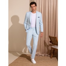 Cacharel Erkek Açık Mavi Slim Fit Smokin Damatlık 50266443-VR003