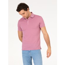 Cacharel Erkek Gül Kurusu Polo Yaka Slim Fit Basic Merserize T-Shirt 50265364-VR026