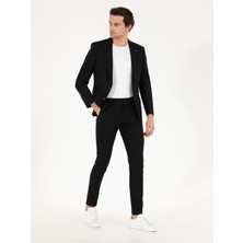 Cacharel Erkek Siyah Slim Fit Yün Karışımlı Ceket 50264771-VR046