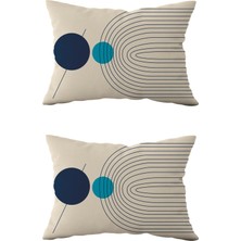 Evdek Çift Taraflı Dikdörtgen Kırlent Kılıf 2'li DS66