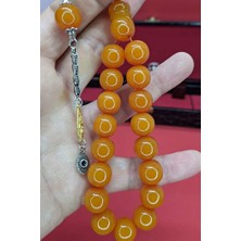 Zenaatkar 13MM Küre Taneli Özel Döküm Hamur Efe Boy Sıkma Kehribar Tesbih