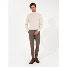 Cacharel Erkek Kahverengi Slim Fit Kanvas Pantolon 50259435-VR029