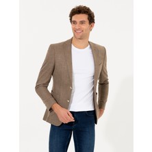 Cacharel Erkek Kahverengi Slim Fit Ceket 50255244-VR029