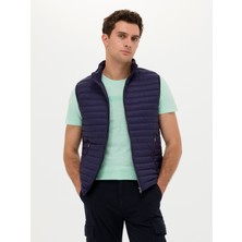 Cacharel Erkek Lacivert İnce Kapitone Mont Yelek 50266336-VR033