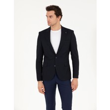 Cacharel Erkek Lacivert Slim Fit Yün Karışımlı Ceket 50264771-VR033