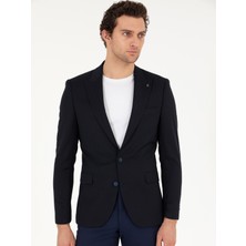 Cacharel Erkek Lacivert Slim Fit Yün Karışımlı Ceket 50264771-VR033