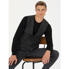 Cacharel Antrasit Slim Fit Yün Karışımlı Spor Yelek 50276532 VR006