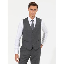 Cacharel Erkek Gri Slim Fit Yelek 50257927-VR024