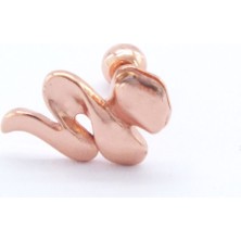 Ferizz 316L Çelik Zirkon Taşlı Rose Yılan Piercing PRC-157