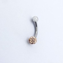 Ferizz 316L Çelik Zirkon Taşlı Top Piercing PRC-205