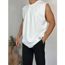 We Fabrica Basic Beyaz Sıfır Kollu T-Shirt