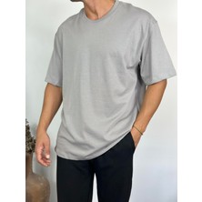 We Fabrica Gri Oversize Basic T-Shirt