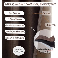 Mebelport Curtain Karartma Perde 100% Lüks Blackout Koyu Pudra Çift Taraflı