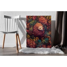 Pegziz Pangolin Minimalist Modern Kanvas Tablo - Salon Oturma Odası Mutfak Ofis Için Duvar Dekoru
