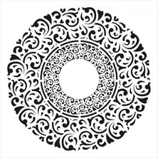 Stencil Sarayi Boyama Şablon Damask Çini Mandala - 8804
