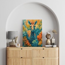 Pegziz Zürafa Minimalist Modern Kanvas Tablo - Salon Oturma Odası Mutfak Ofis Için Duvar Dekoru