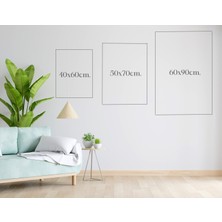 Pegziz Zürafa Minimalist Modern Kanvas Tablo - Salon Oturma Odası Mutfak Ofis Için Duvar Dekoru