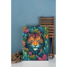 Pegziz Kaplan Minimalist Modern Kanvas Tablo - Salon Oturma Odası Mutfak Ofis Için Duvar Dekoru