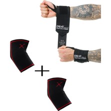 Dex Supports Lasting Energy Spor Dirseklik Elbow Sleeve + Spor Bileklik Wrist Wraps 2'li Set