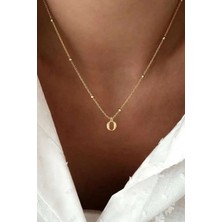 Azuris 925K Gümüş Toplu Zincir O Harfli Kolye