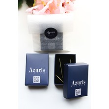 Azuris 925K Gümüş Toplu Zincir R Harfli Kolye