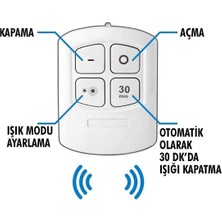 Senon 3'lü LED Lamba, Uzaktan Kumandalı Spot Lamba, Dolap Altı Lamba, Kiler Aydınlatma Lambası, Mutfak Lambası, Kablosuz LED Lamba