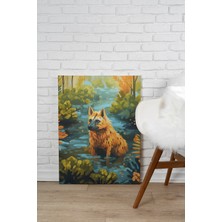 Pegziz Sırtlan Minimalist Modern Kanvas Tablo - Salon Oturma Odası Mutfak Ofis Için Duvar Dekoru