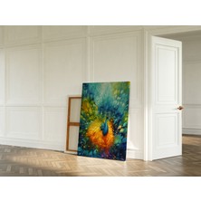 Pegziz Tavus Kuşu Minimalist Modern Kanvas Tablo - Salon Oturma Odası Mutfak Ofis Için Duvar Dekoru