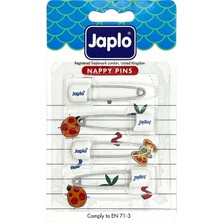 Japlo Emniyetli Çengelli İğne 4'lü - Beyaz