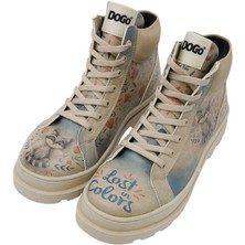 Kadın Vegan Deri Bej Bot - Lost in Colors Tasarım