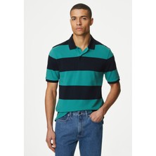 Marks & Spencer Saf Pamuklu Kısa Kollu Polo Yaka T-Shirt