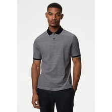 Marks & Spencer Saf Pamuklu Kısa Kollu Polo Yaka T-Shirt