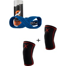 Dex Supports Lasting Energy Fitness Spor Dizlik Knee Sleeve  + 8 Loop Lifting Straps  2'li Set