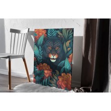 Pegziz Panter Minimalist Modern Kanvas Tablo - Salon Oturma Odası Mutfak Ofis Için Duvar Dekoru