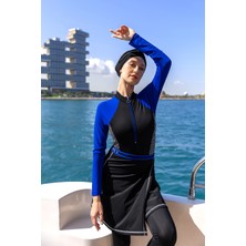Remsa Mayo 3 Farklı Şekilde Giyilebilir Likralı Etekli Tesettür Mayo R125 Collar