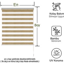 Mekstor Soft Bamboo Vizon Zebra Perde ( Etek Düz )