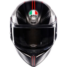 Agv K1 S Lap Matt Black Grey Red Kapalı Kask