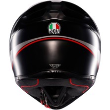 Agv K1 S Lap Matt Black Grey Red Kapalı Kask