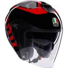 Agv Irides Valenza Matt Grey Blk Red Kapalı Kask