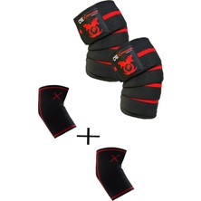 Dex Supports Lasting Energy Fitness Spor Dizlik Knee Wraps + Elbow Sleeve Fitness Spor Dizlik 2'li Set