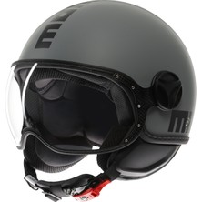 Momo Design Momodesign Fgtr Classic Mono Matt Grey Black Açık Kask