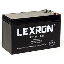 Lexron 7.2 Ah 12V Kuru Akü Lexron