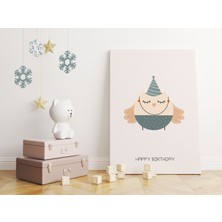 Pegziz Minik Kuş Modern Kanvas Tablo - Bebek Odası Dekorasyon - Çocuk Odası Tablo